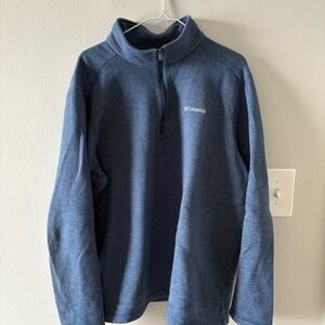 Columbia Heathered Blue Zip-Up Jacket